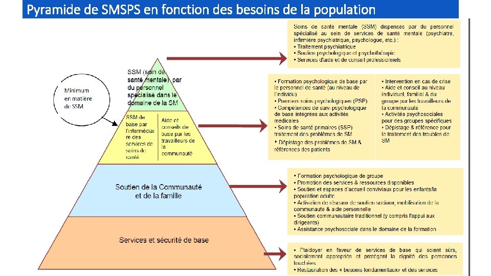 Pyramide de SMSPS en fonction des besoins de la population 