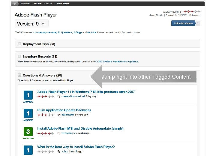 Jump right into other Tagged Content 