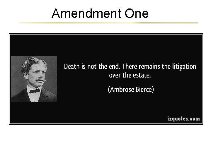 Amendment One 