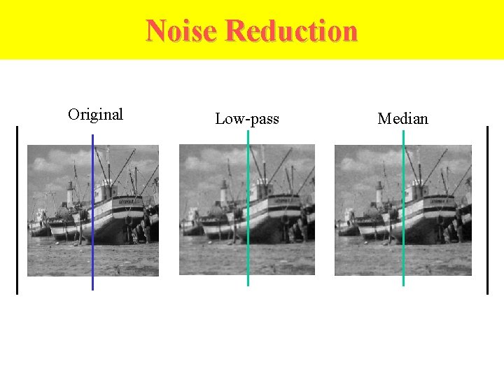 Noise Reduction Original Low-pass Median 