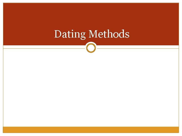 Dating Methods 