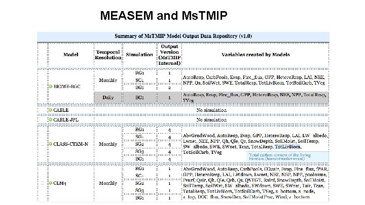 MEASEM and Ms. TMIP 