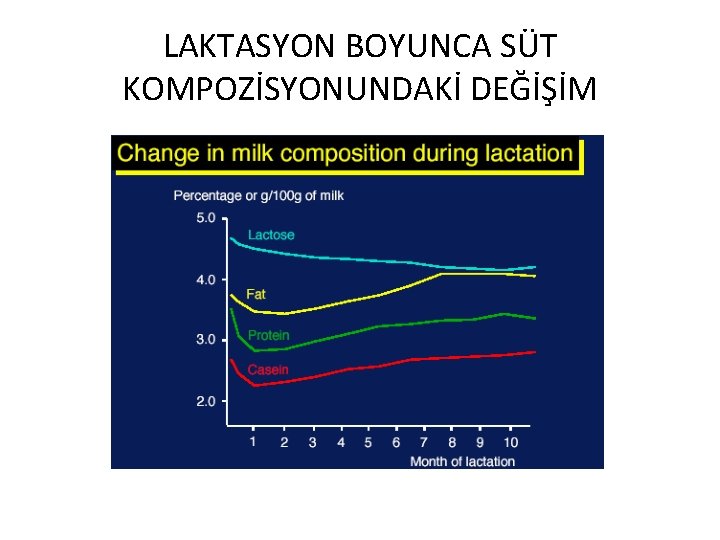 LAKTASYON BOYUNCA SÜT KOMPOZİSYONUNDAKİ DEĞİŞİM 