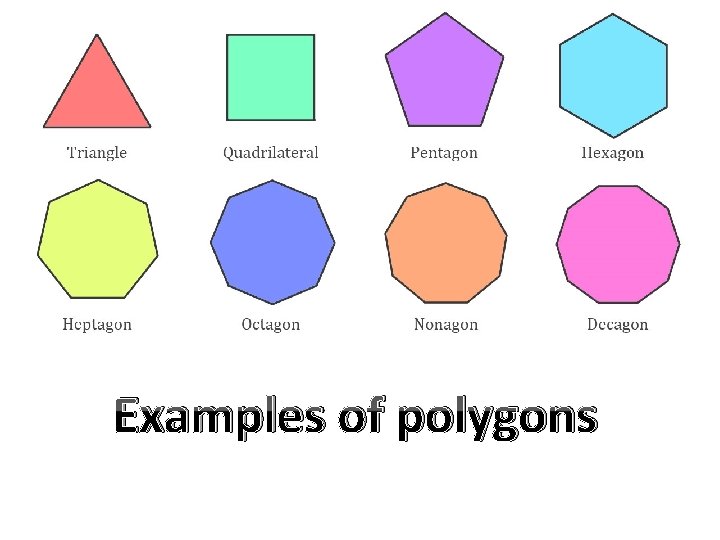 Examples of polygons 