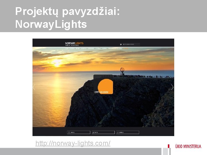 Projektų pavyzdžiai: Norway. Lights http: //norway-lights. com/ 