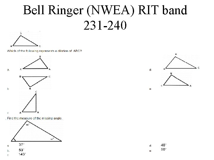 Bell Ringer (NWEA) RIT band 231 -240 