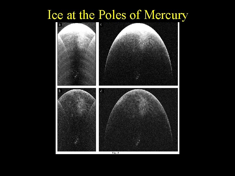 Ice at the Poles of Mercury 