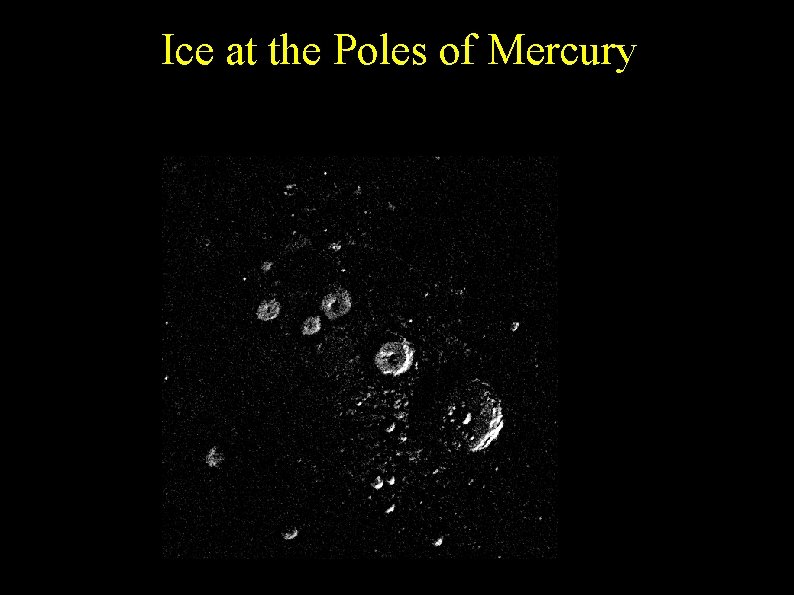 Ice at the Poles of Mercury 