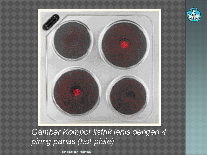 Gambar Kompor listrik jenis dengan 4 piring panas (hot-plate) Teknologi dan Rekayasa 