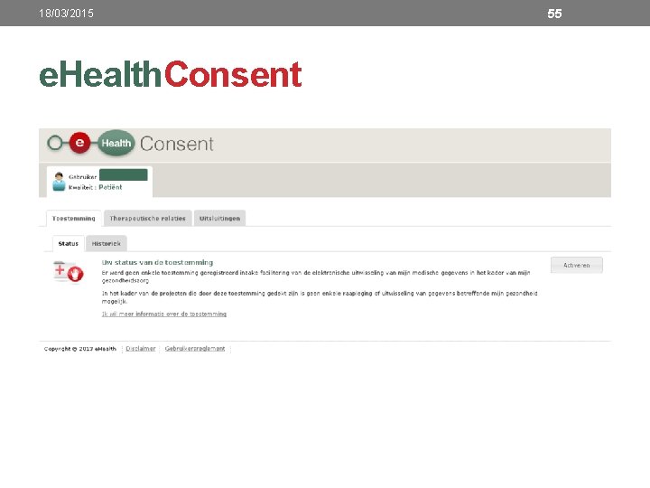 18/03/2015 e. Health. Consent 55 