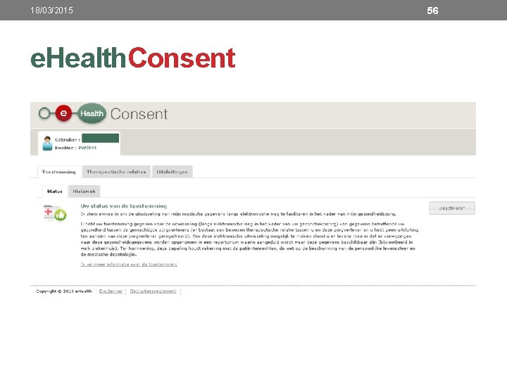 18/03/2015 e. Health. Consent 56 