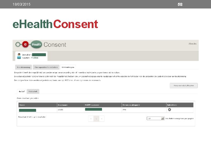 18/03/2015 e. Health. Consent 58 