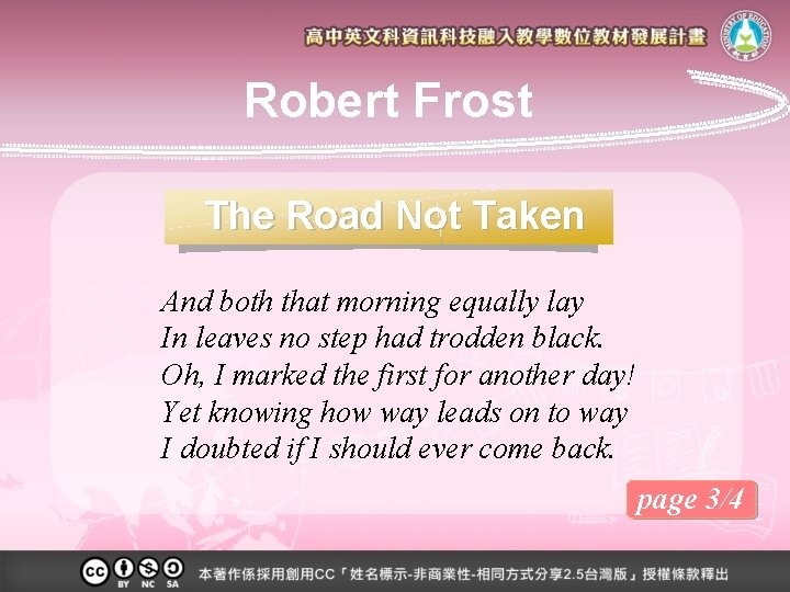 Robert Frost The Road Not Taken And both that morning equally lay In leaves