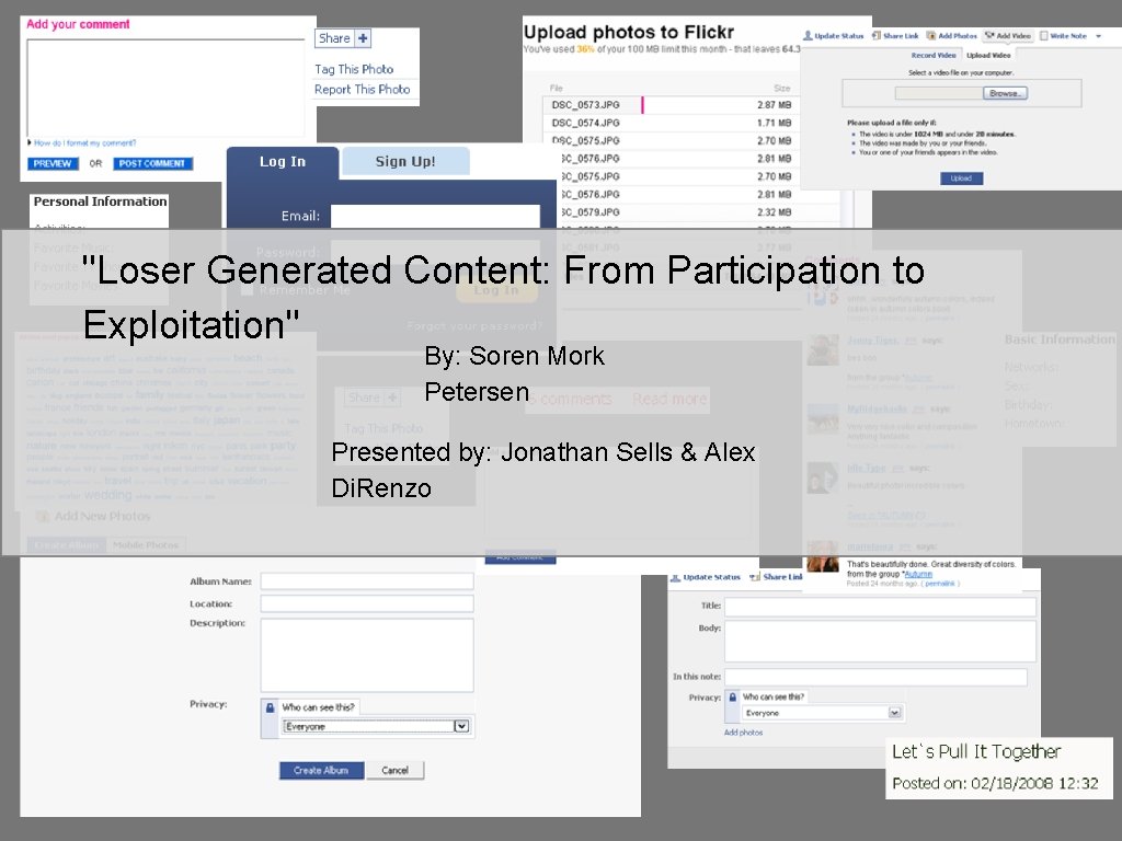 "Loser Generated Content: From Participation to Exploitation" By: Soren Mork Petersen Presented by: Jonathan