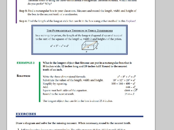 The Pythagorean Theorem 