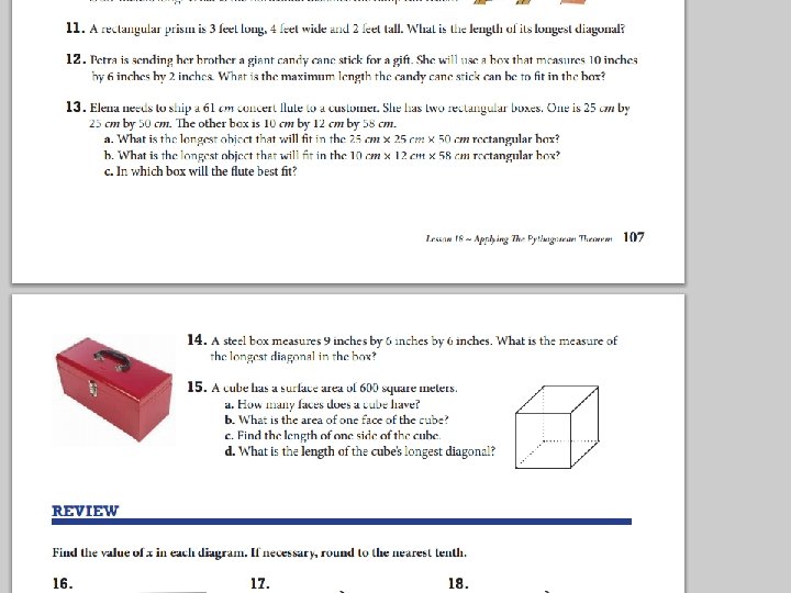 The Pythagorean Theorem 