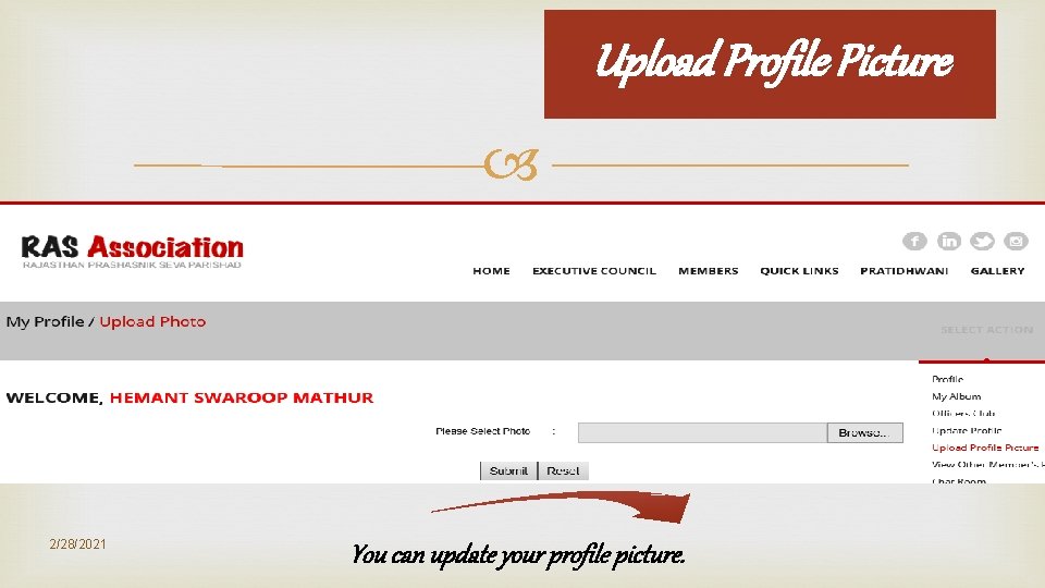 Upload Profile Picture 2/28/2021 You can update your profile picture. Upload Profile Picture 2/28/2021 You can update your profile picture.