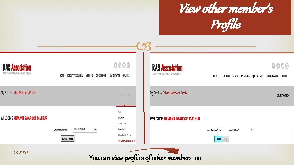 View other member’s Profile 2/28/2021 You can view profiles of other members too. View other member’s Profile 2/28/2021 You can view profiles of other members too.