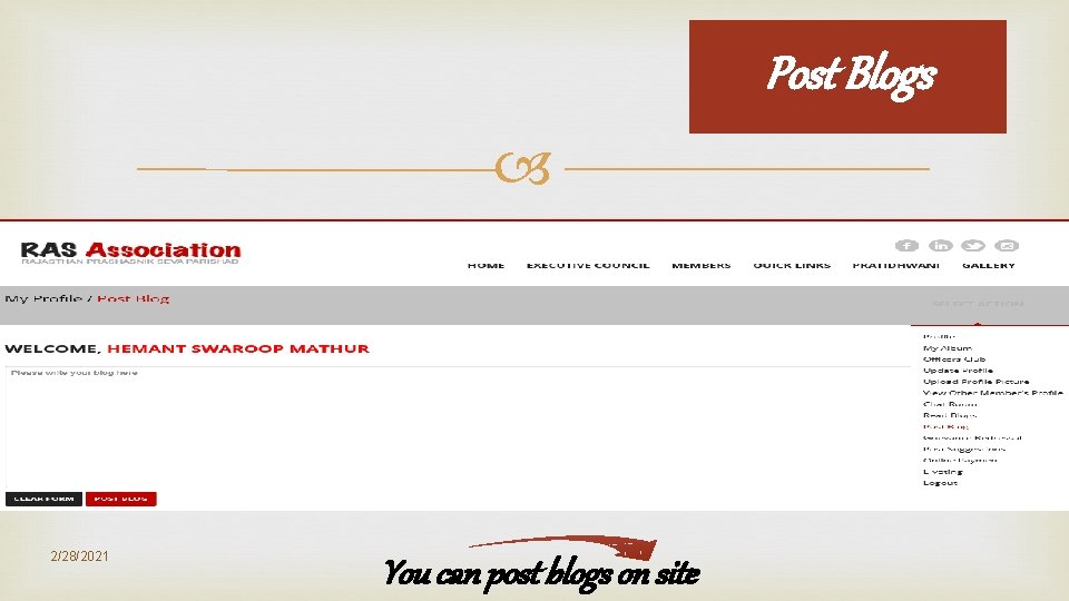 Post Blogs 2/28/2021 You can post blogs on site Post Blogs 2/28/2021 You can post blogs on site