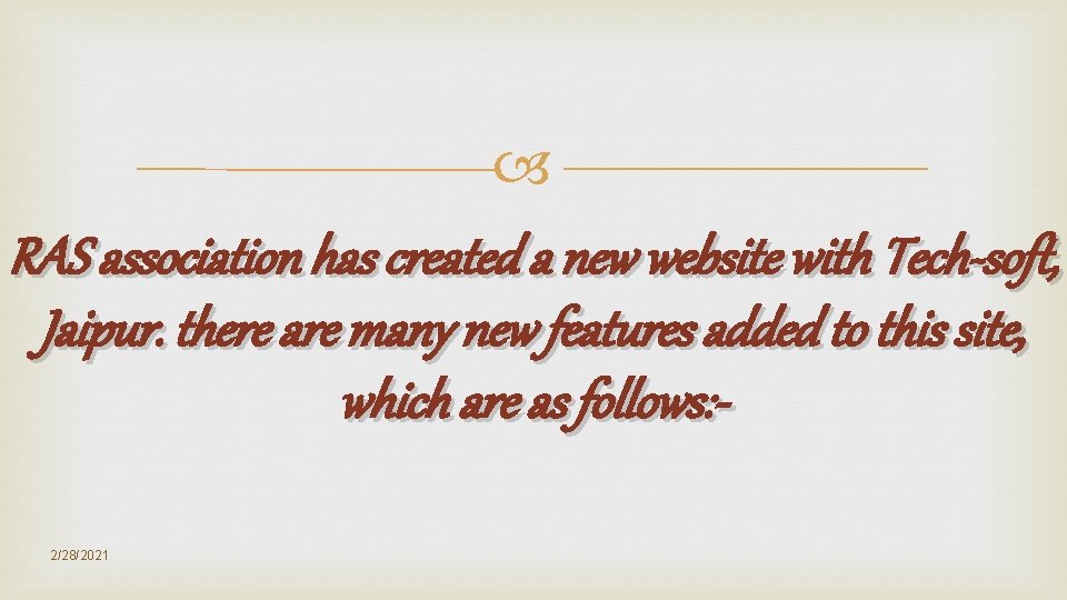 RAS association has created a new website with Tech-soft, Jaipur. there are many RAS association has created a new website with Tech-soft, Jaipur. there are many
