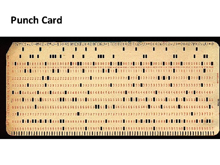 Carnegie Mellon Punch Card 