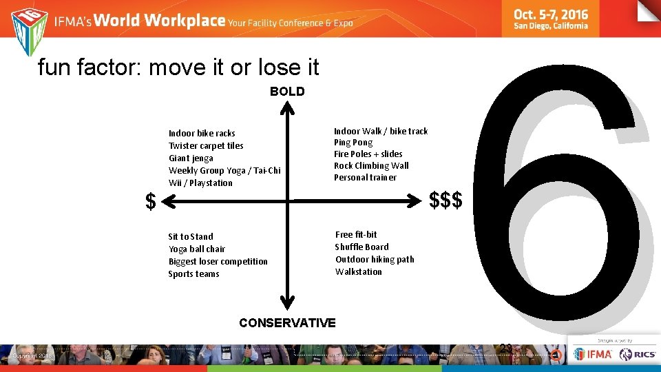 fun factor: move it or lose it BOLD Indoor bike racks Twister carpet tiles