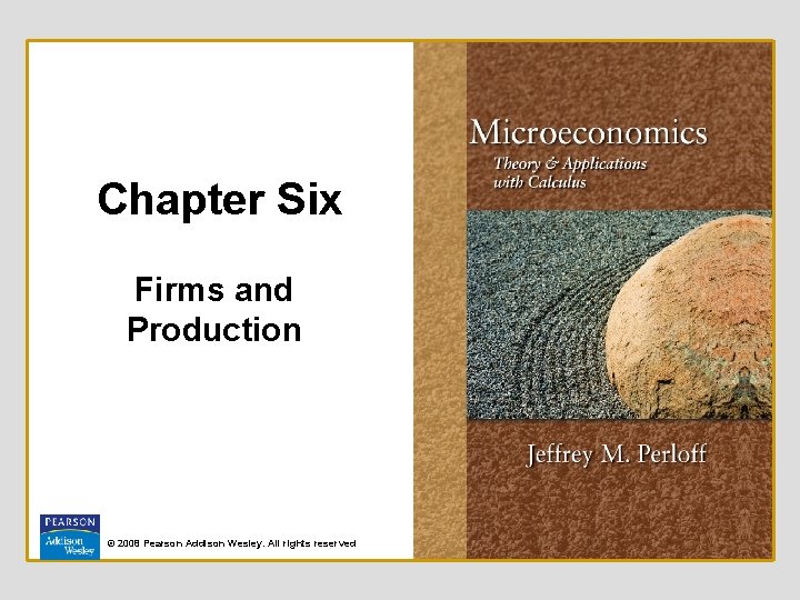 Chapter Six Firms and Production © 2008 Pearson Addison Wesley. All rights reserved 
