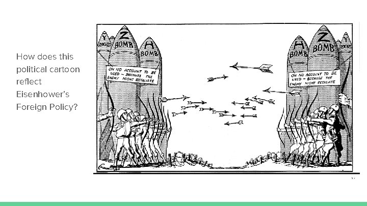 How does this political cartoon reflect Eisenhower’s Foreign Policy? 