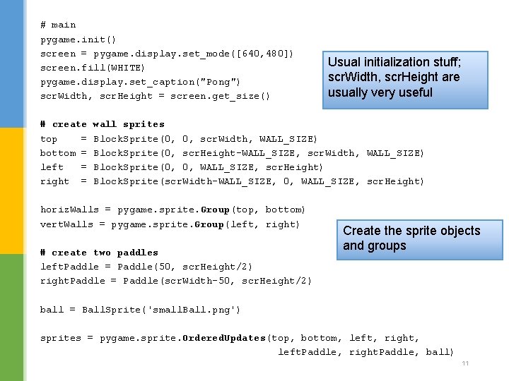 # main pygame. init() screen = pygame. display. set_mode([640, 480]) screen. fill(WHITE) pygame. display.