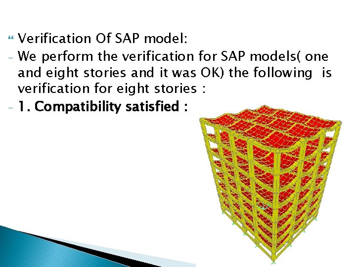  - - Verification Of SAP model: We perform the verification for SAP models(