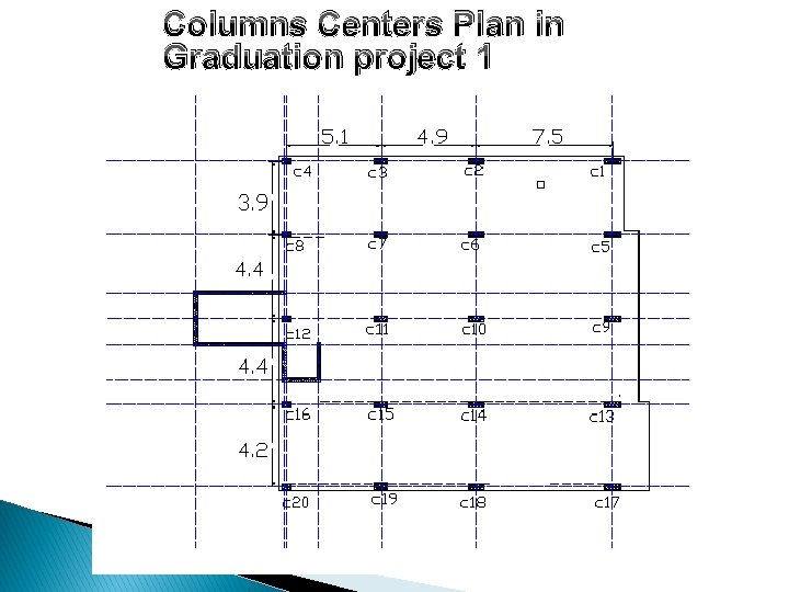 Columns Centers Plan in Graduation project 1 