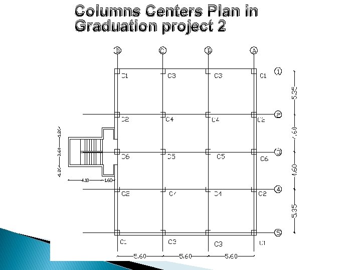 Columns Centers Plan in Graduation project 2 