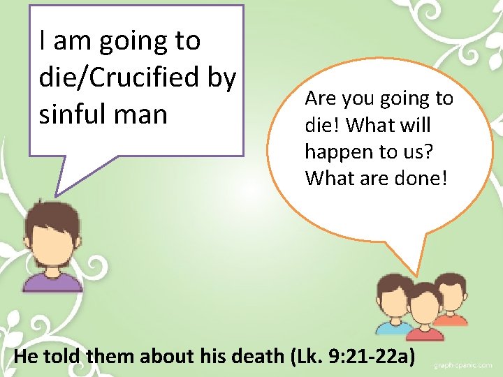 I am going to die/Crucified by sinful man Are you going to die! What