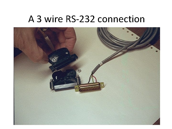 A 3 wire RS-232 connection 