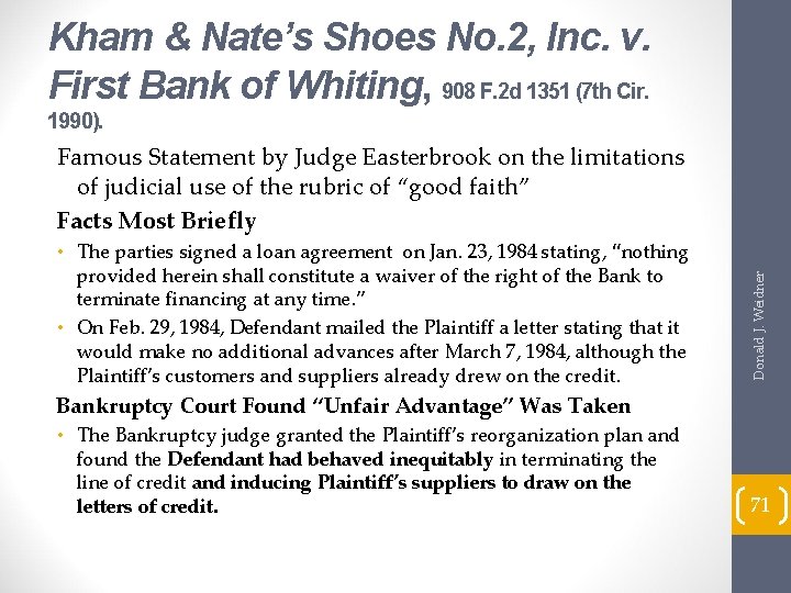 Kham & Nate’s Shoes No. 2, Inc. v. First Bank of Whiting, 908 F.
