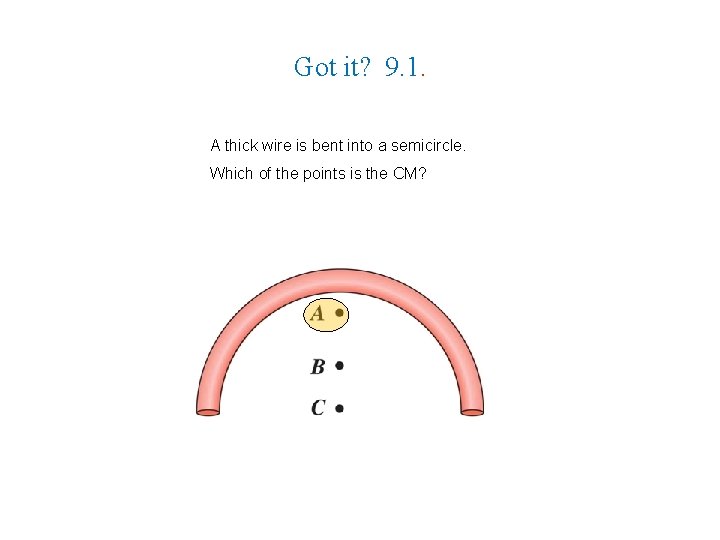 Got it? 9. 1. A thick wire is bent into a semicircle. Which of
