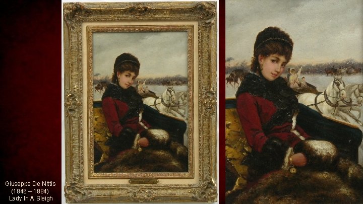 Giuseppe De Nittis (1846 – 1884) Lady In A Sleigh 