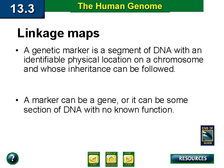 Linkage maps • A genetic marker is a segment of DNA with an identifiable