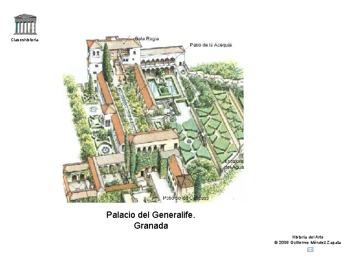 Claseshistoria Palacio del Generalife. Granada Historia del Arte © 2006 Guillermo Méndez Zapata 
