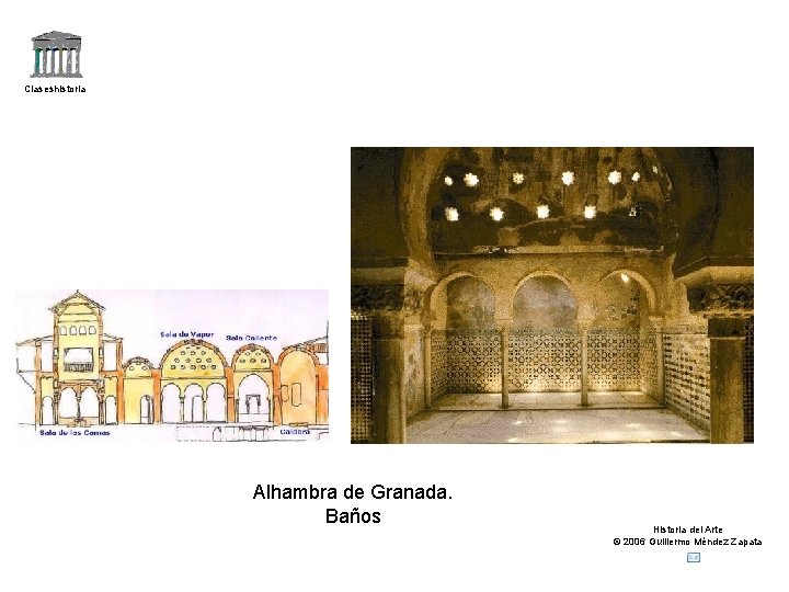Claseshistoria Alhambra de Granada. Baños Historia del Arte © 2006 Guillermo Méndez Zapata 