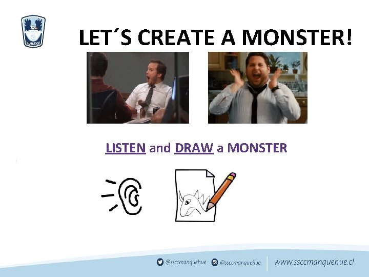 LET´S CREATE A MONSTER! LISTEN and DRAW a MONSTER 