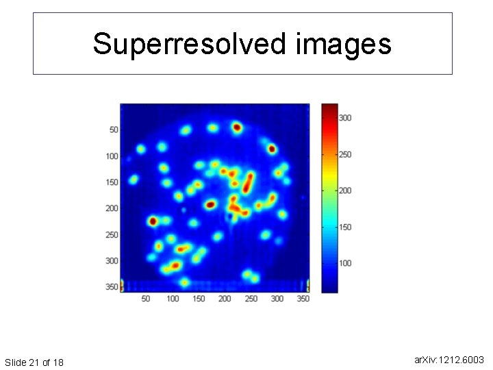 Superresolved images Slide 21 of 18 ar. Xiv: 1212. 6003 Superresolved images Slide 21 of 18 ar. Xiv: 1212. 6003