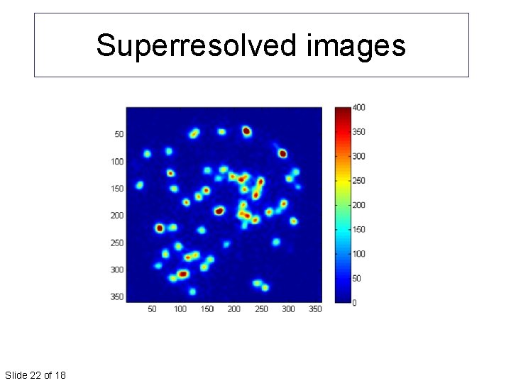 Superresolved images Slide 22 of 18 Superresolved images Slide 22 of 18