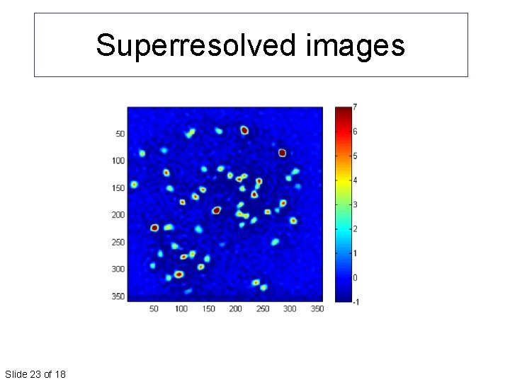 Superresolved images Slide 23 of 18 Superresolved images Slide 23 of 18