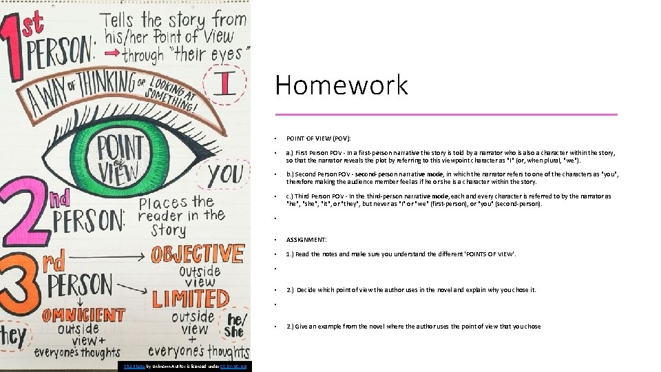 Homework • POINT OF VIEW (POV): • a. ) First Person POV - In Homework • POINT OF VIEW (POV): • a. ) First Person POV - In