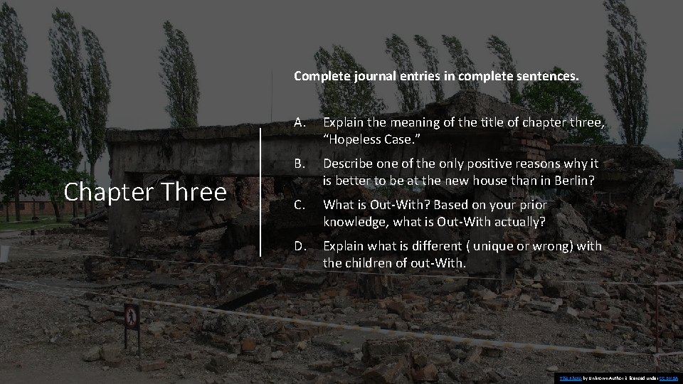 Complete journal entries in complete sentences. Chapter Three A. Explain the meaning of the Complete journal entries in complete sentences. Chapter Three A. Explain the meaning of the