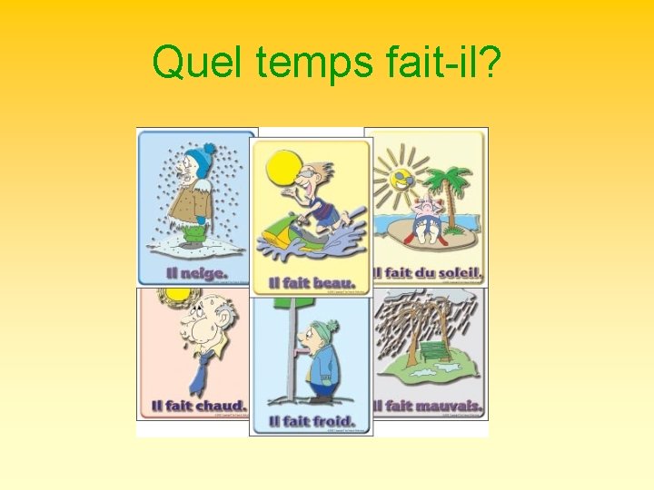 Quel temps fait-il? 