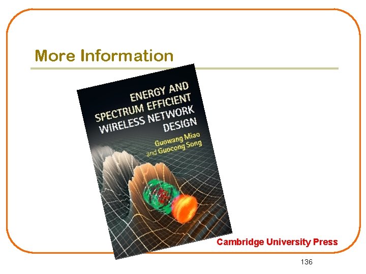 More Information Cambridge University Press 136 