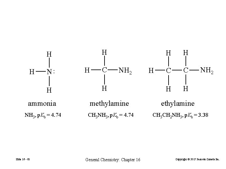 H H N ·· H H H C NH 2 H ammonia methylamine NH