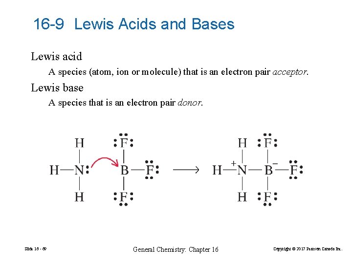 16 -9 Lewis Acids and Bases Lewis acid A species (atom, ion or molecule)